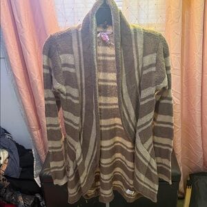 Derek Heart Brown and Tan Striped Cardigan